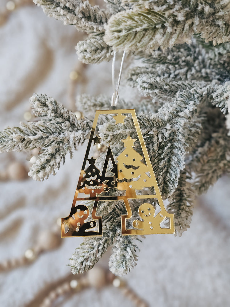 Gingerbread Letter - Stocking Tag - 9cm