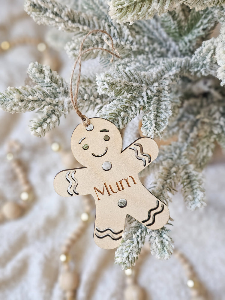 Personalised Name Gingerbread Tag