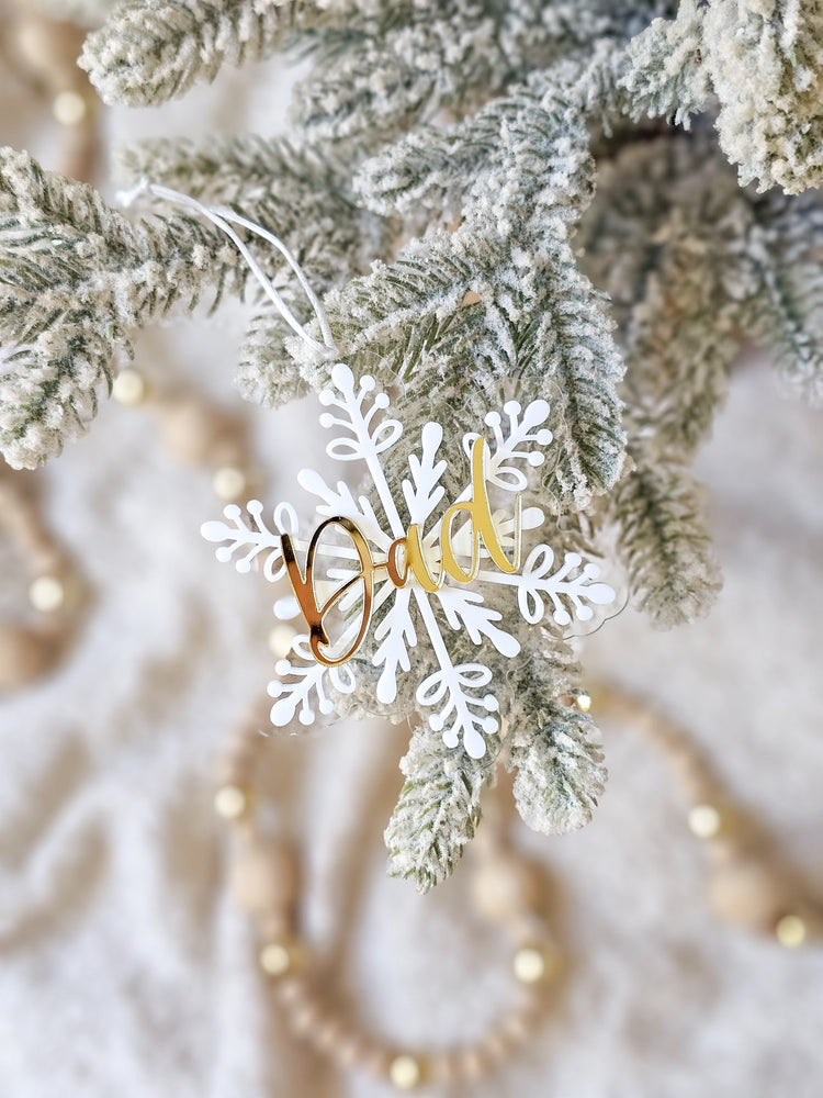 Gingerbread Snowflake Cookie Christmas Ornament