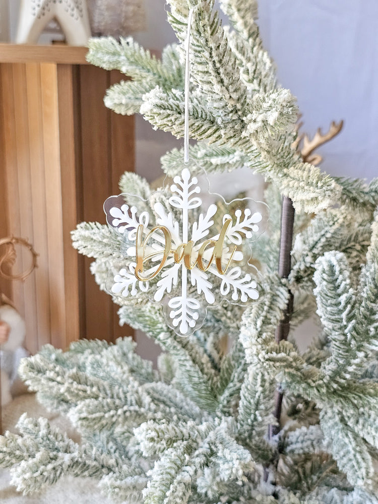 Gingerbread Snowflake Cookie Christmas Ornament