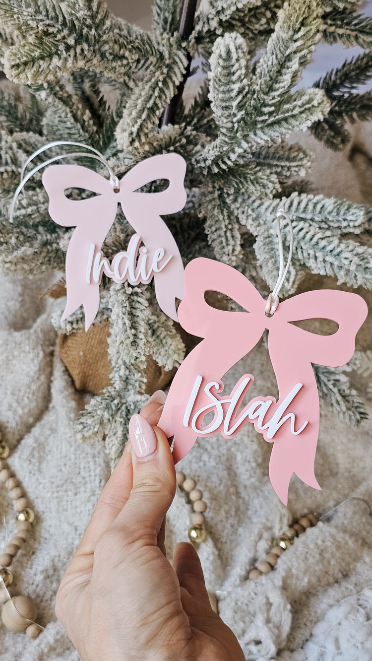 Bow Personalised Ornament