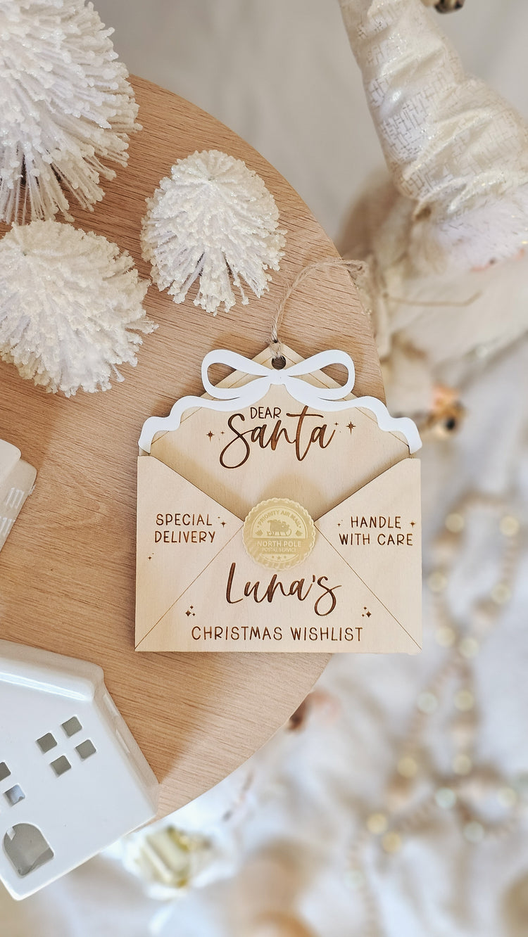 Dear Santa -Letter to Santa Envelope with Bow