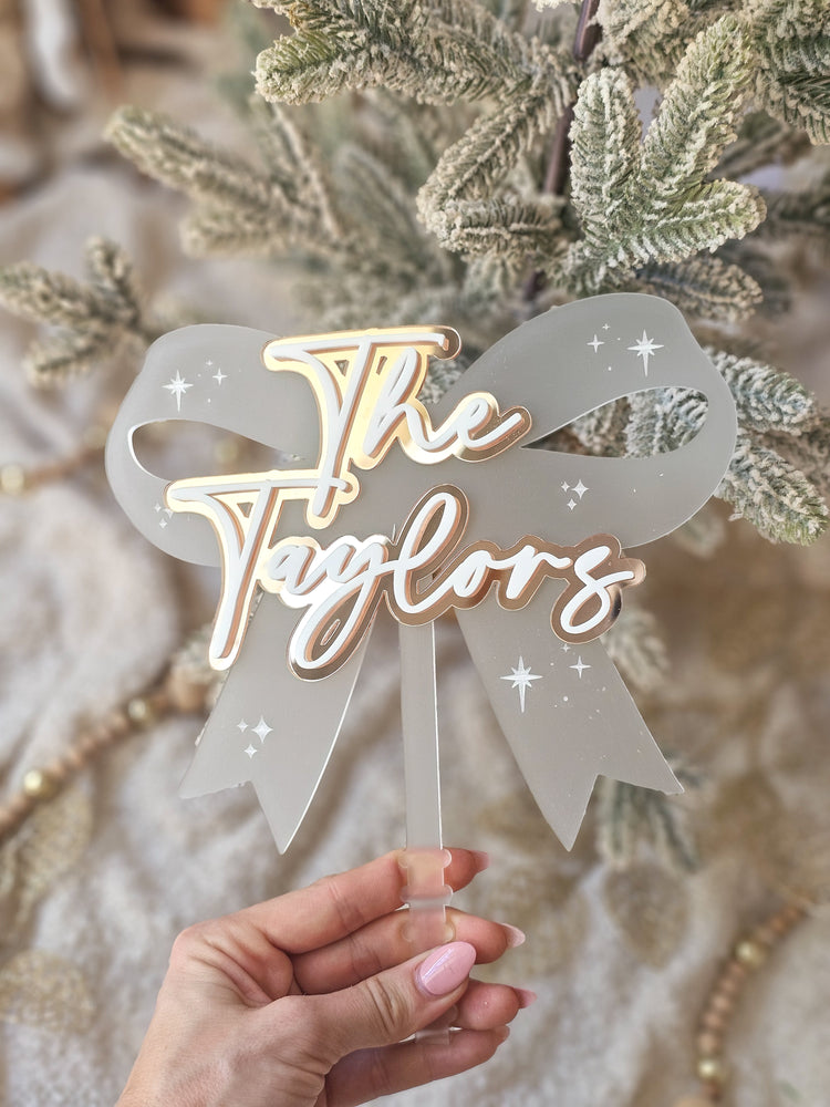 Layered Christmas Tree Bow Topper