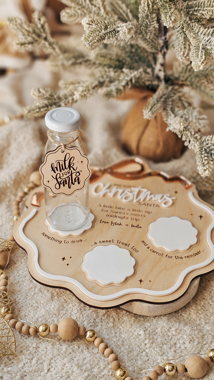 Wavy bow Santa Treat Tray