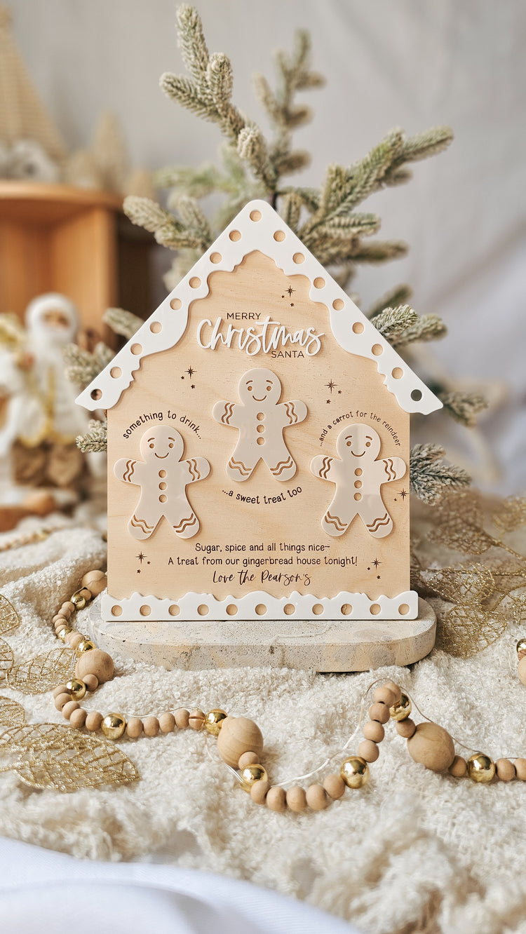 Gingerbread House Theme Santa Treat Tray