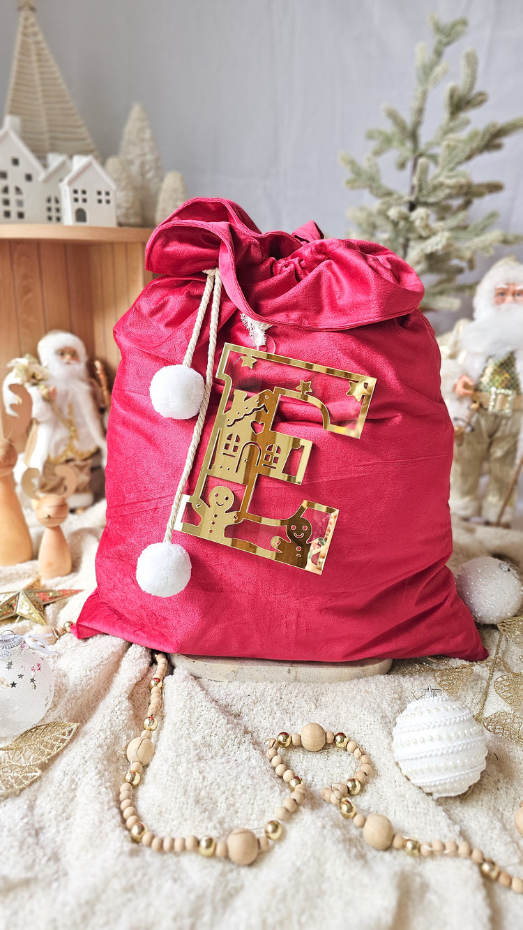Gingerbread Letter - Sack Tag - 18cm