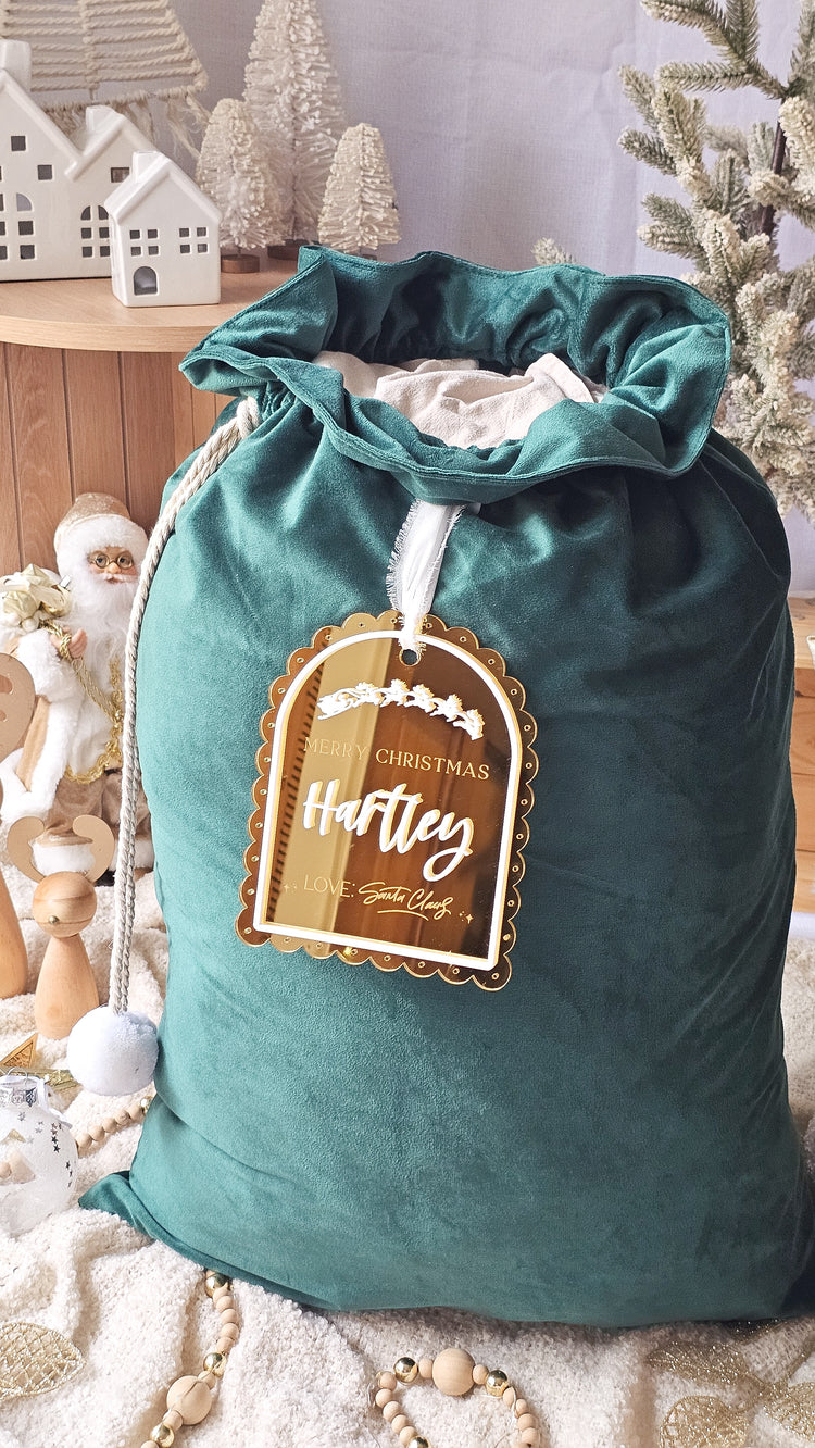 Vintage Arch Christmas Sack Tag