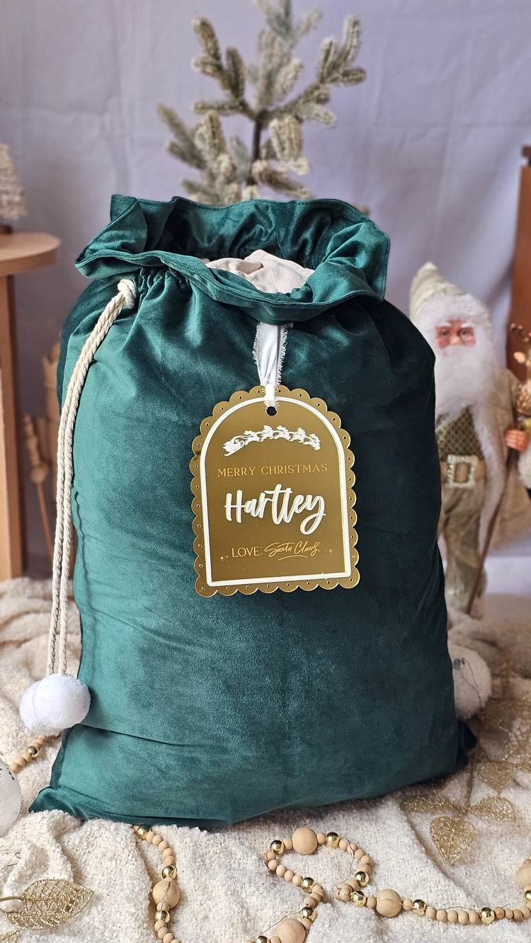 Vintage Arch Christmas Sack Tag