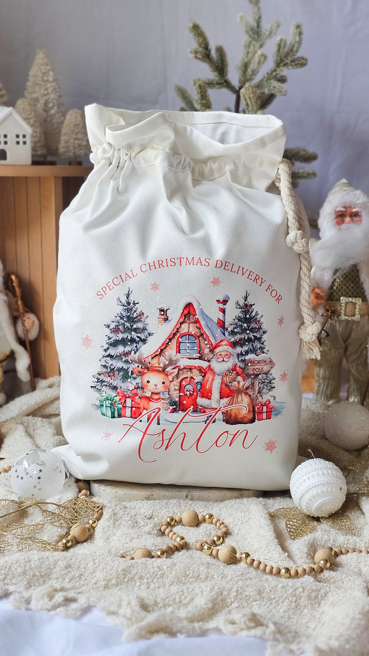 Personalised Christmas Sack - Multiple Designs