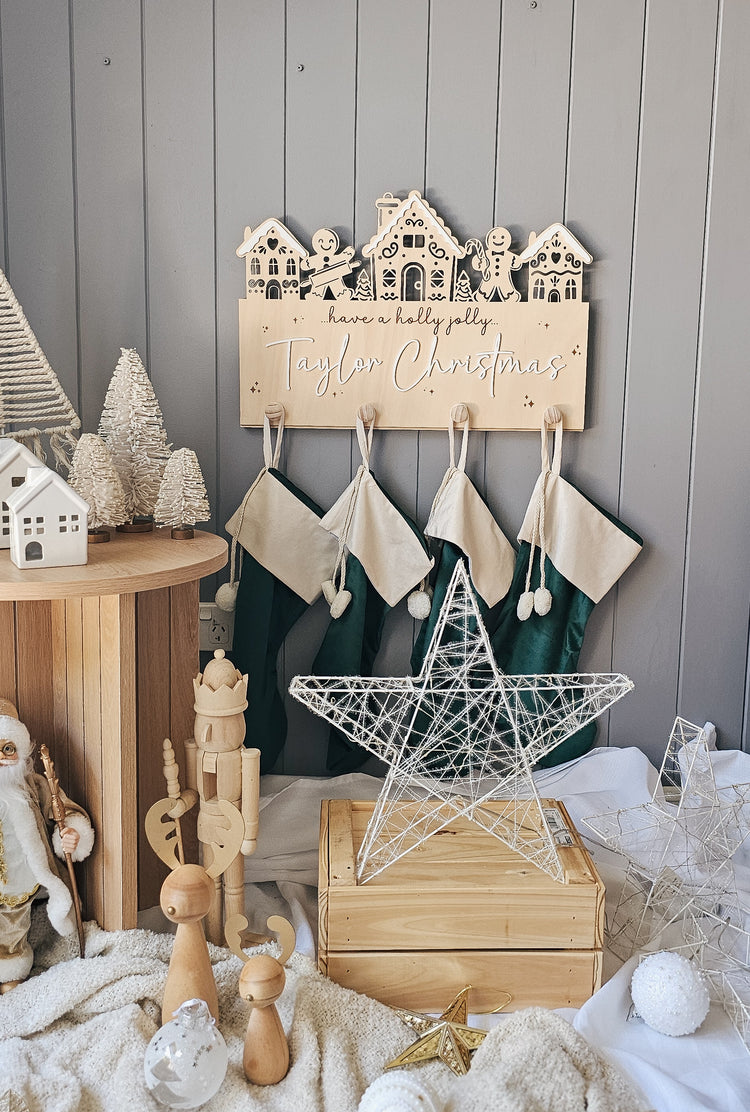 Gingerbread Theme Stocking Hanger