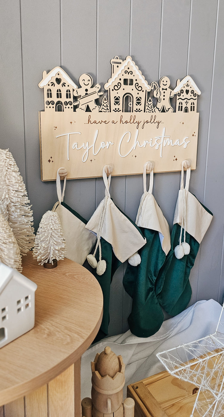 Gingerbread Theme Stocking Hanger