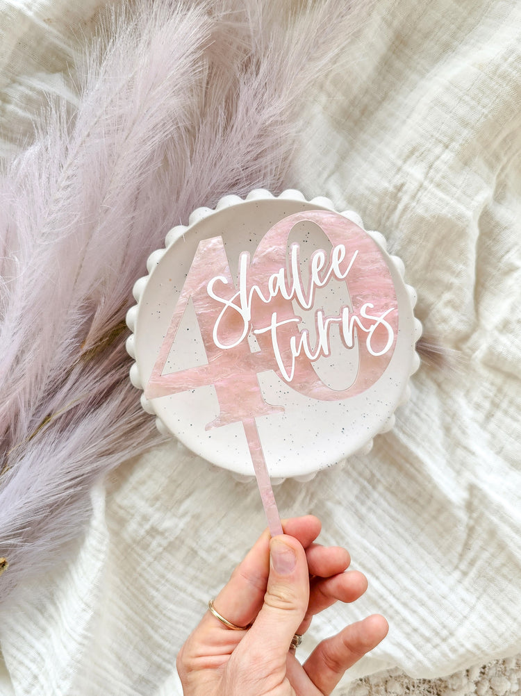 Personalised Name & Number Cake Topper