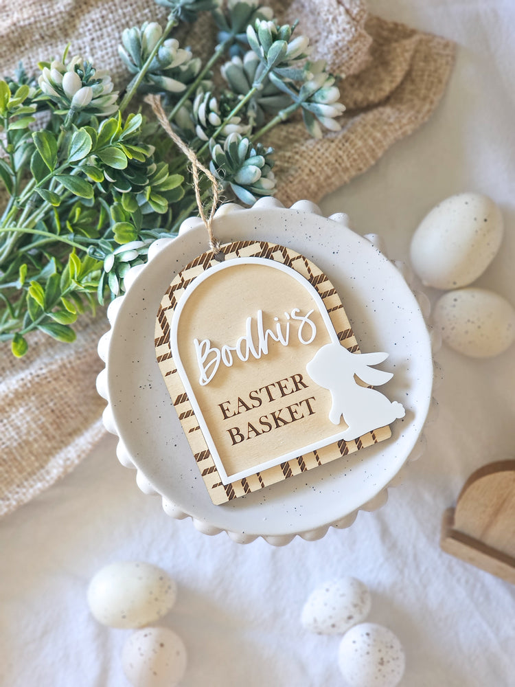 Plaid Tartan Easter Arch Tag