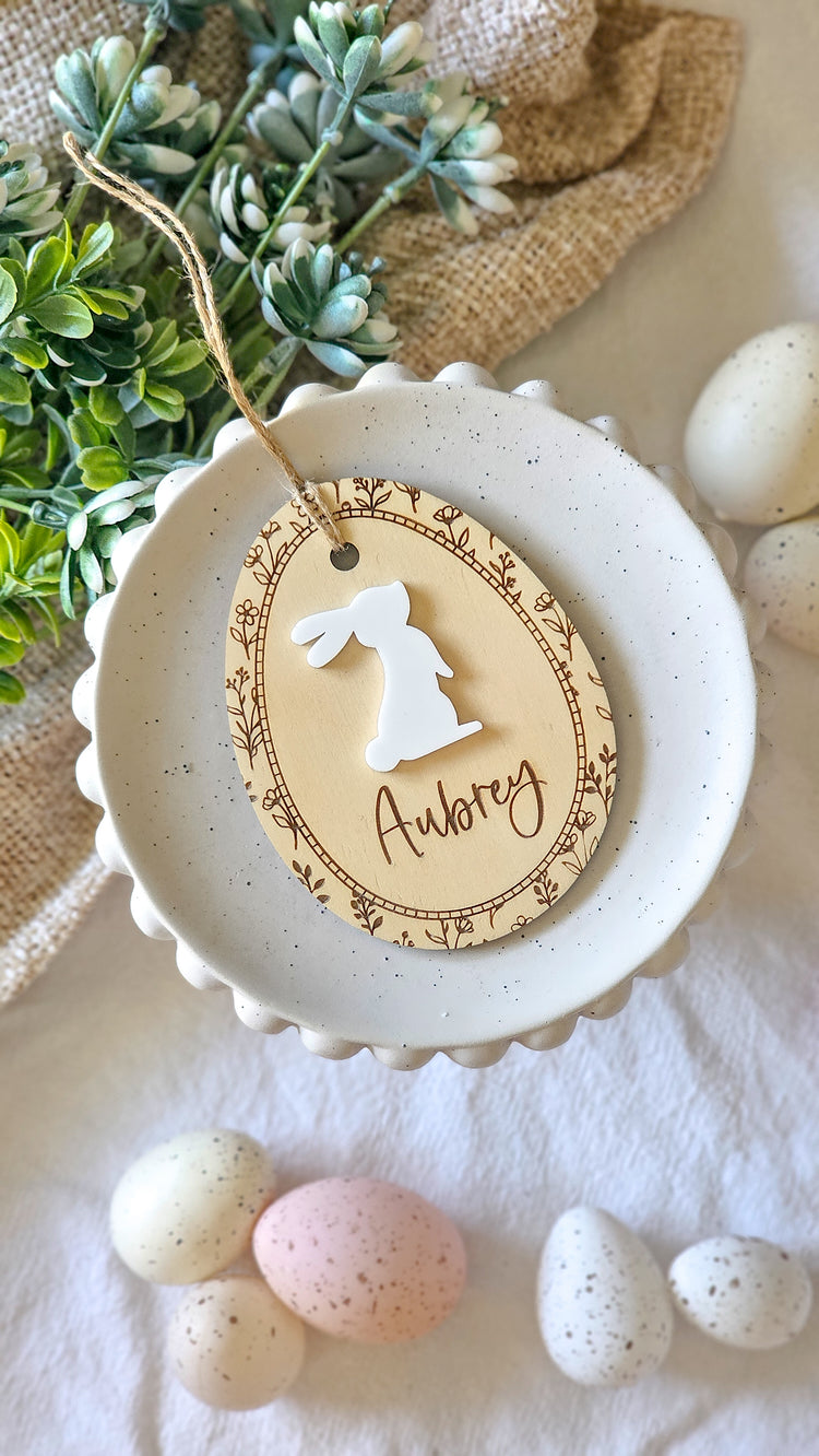 Floral Vintage Easter Tag