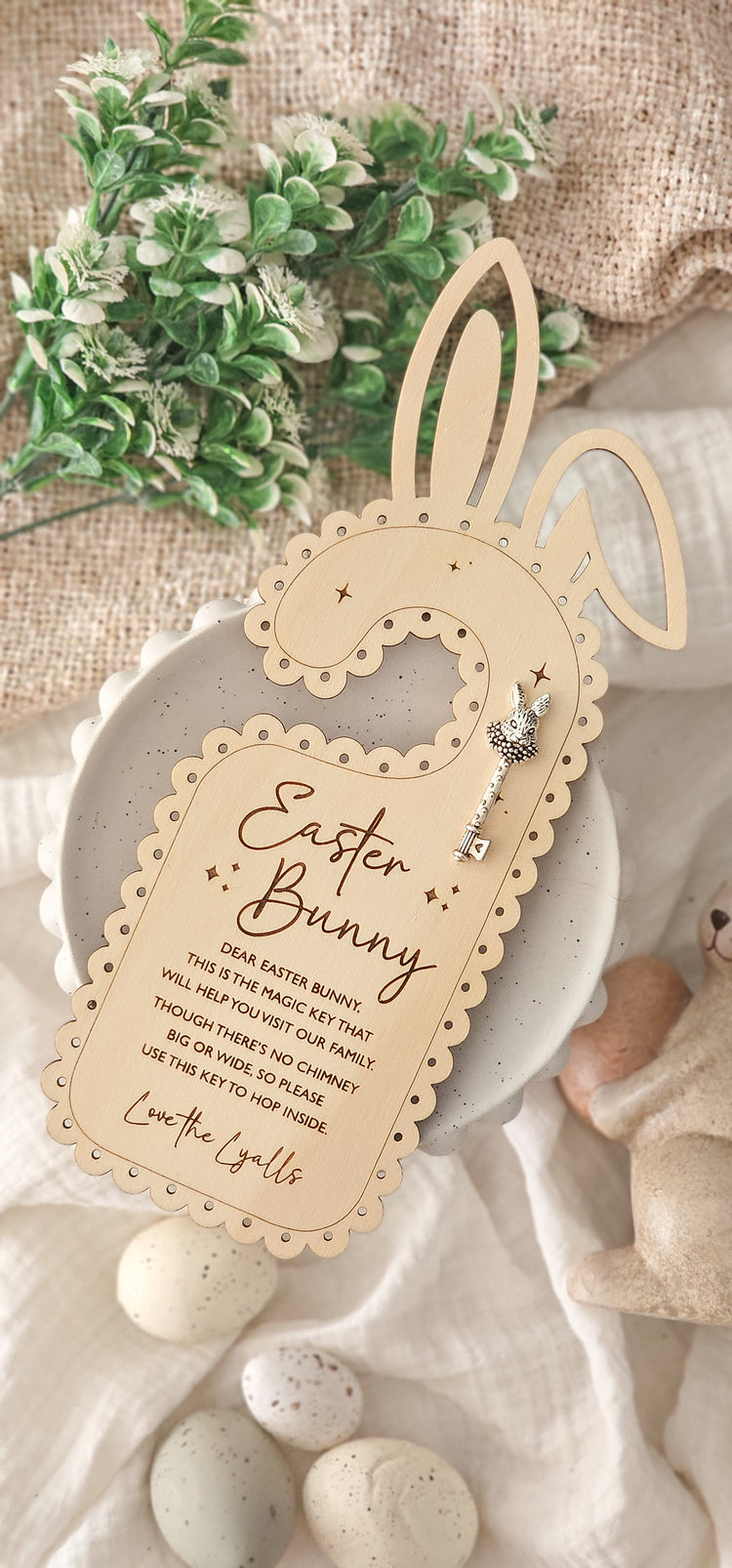 Vintage Easter Magic Key Door Hanger - Design 2