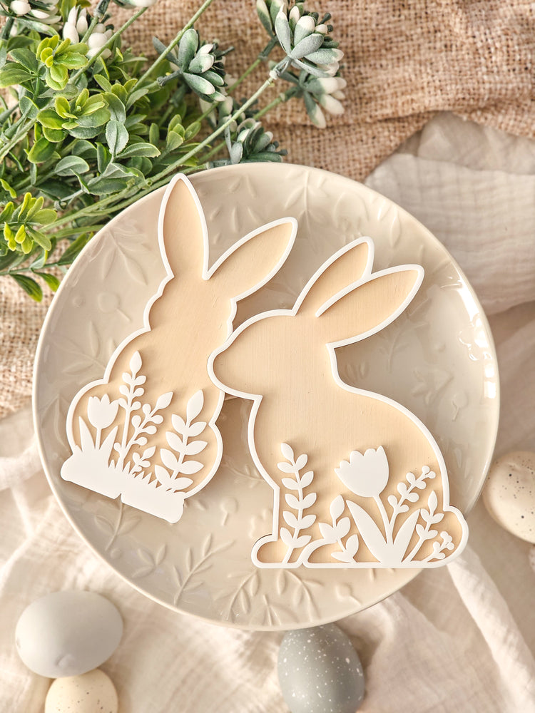 Floral Easter Bunny Decor