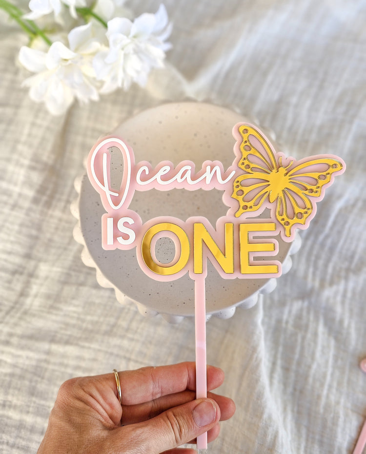 Butterfly One Cake Topper