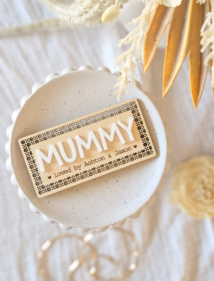Rattan Timber Mother's Day Magnet