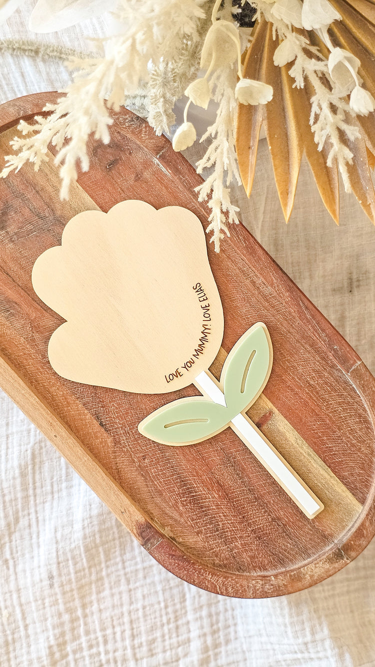 Mother's Day Handprint Stick| Handprint with Leaf
