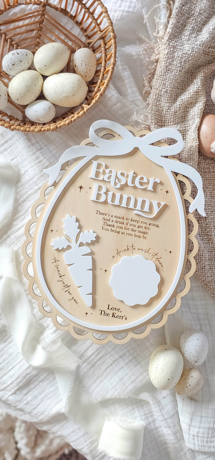 Vintage Easter Egg Treat Tray - Timber