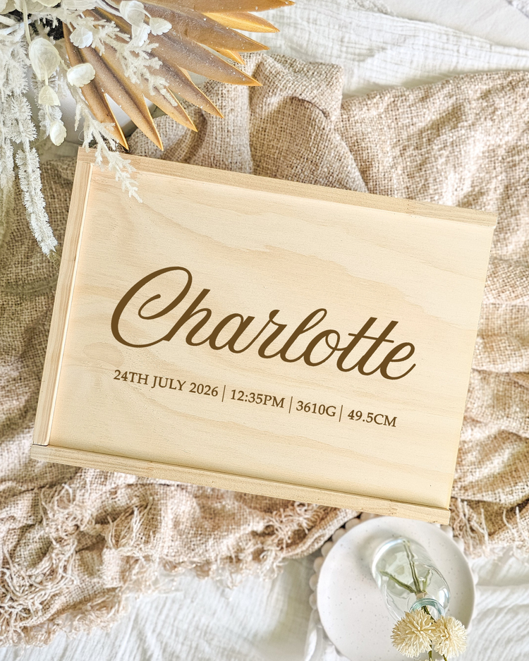 Wooden Keepsake Box - Elegant Personalised Design