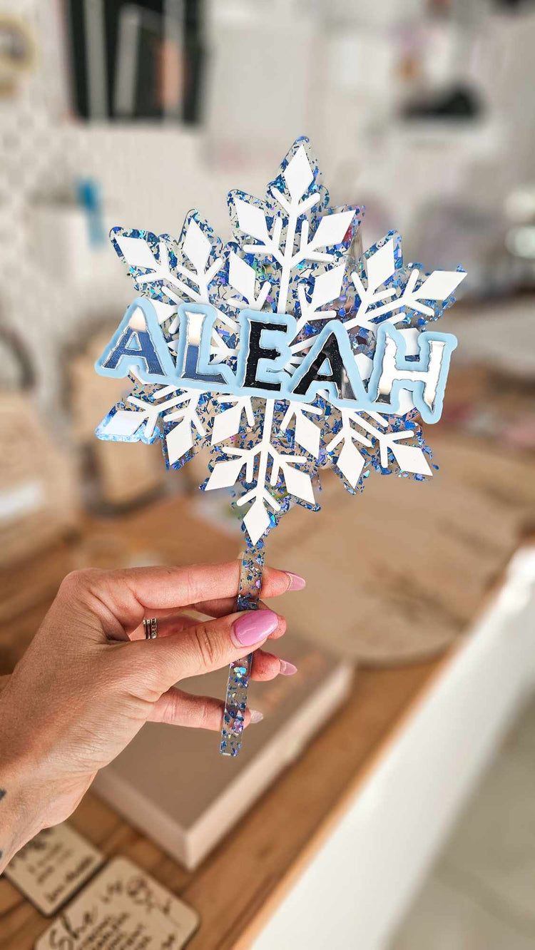 Frozen Snowflake Cake Topper