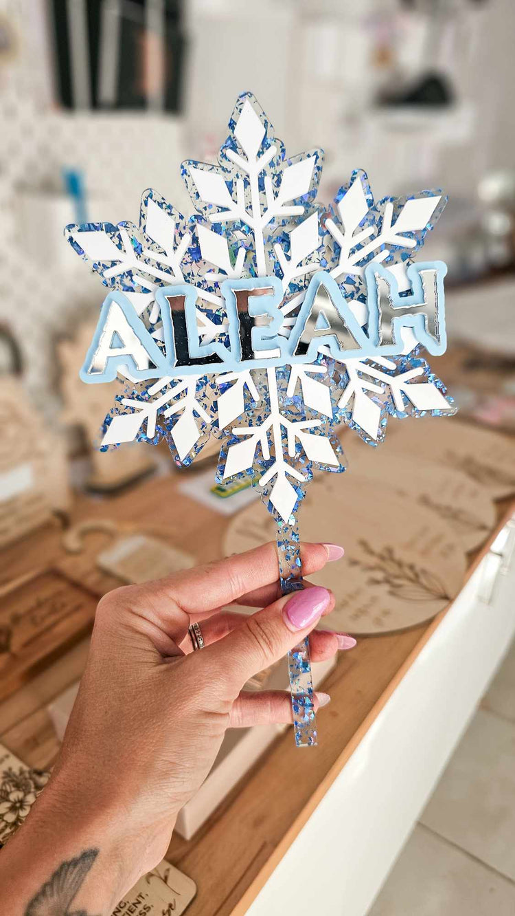 Frozen Snowflake Cake Topper