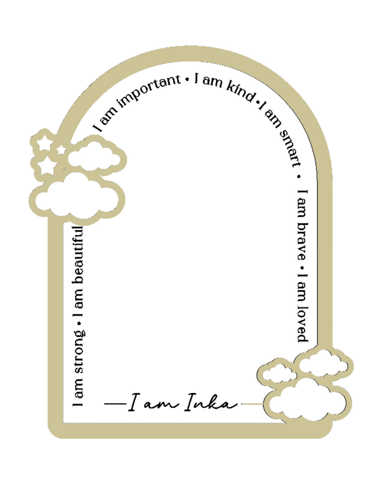 Personalised Daily Affirmation Mirror - Clouds