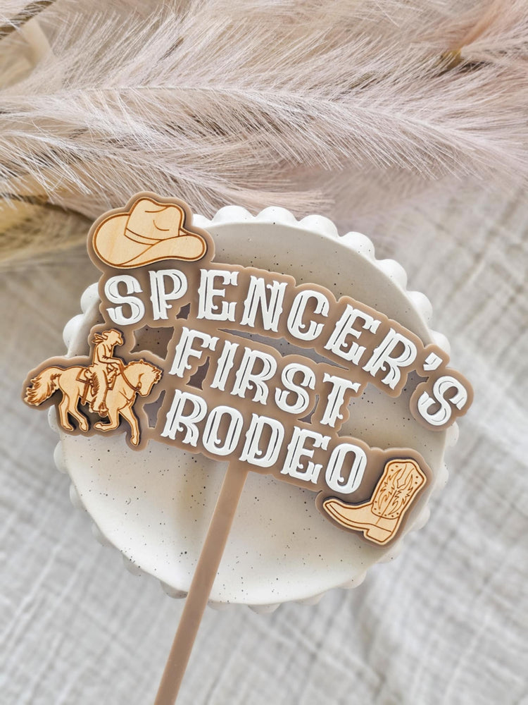 First Rodeo Cake Topper