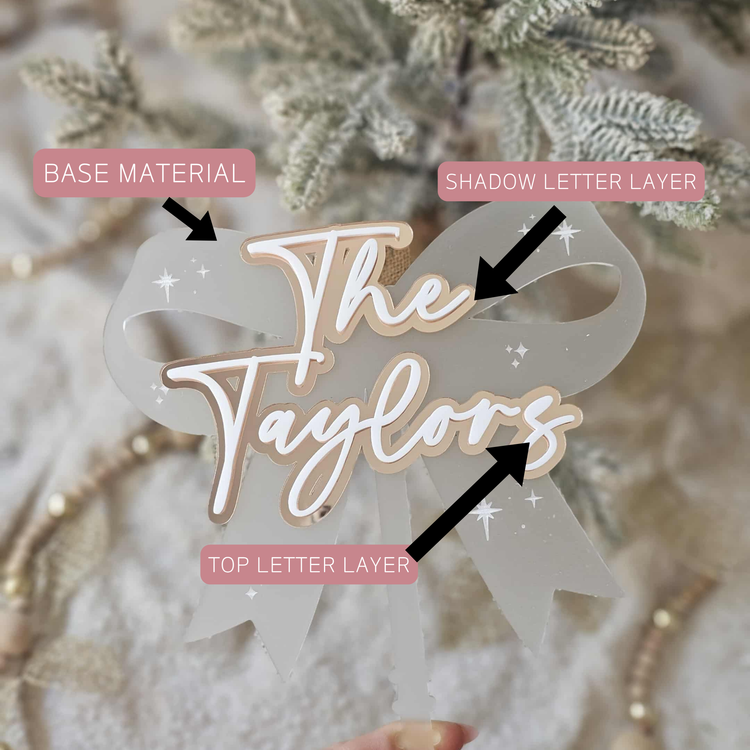 Layered Christmas Tree Bow Topper