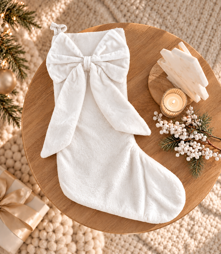 White Bow Stocking