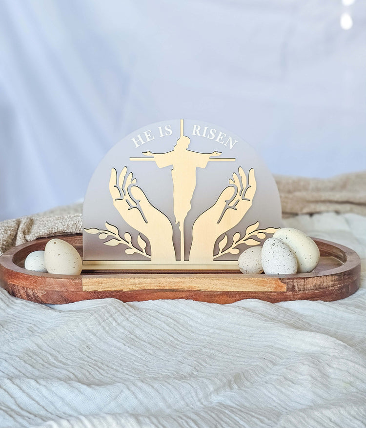 He Is Risen Plaque