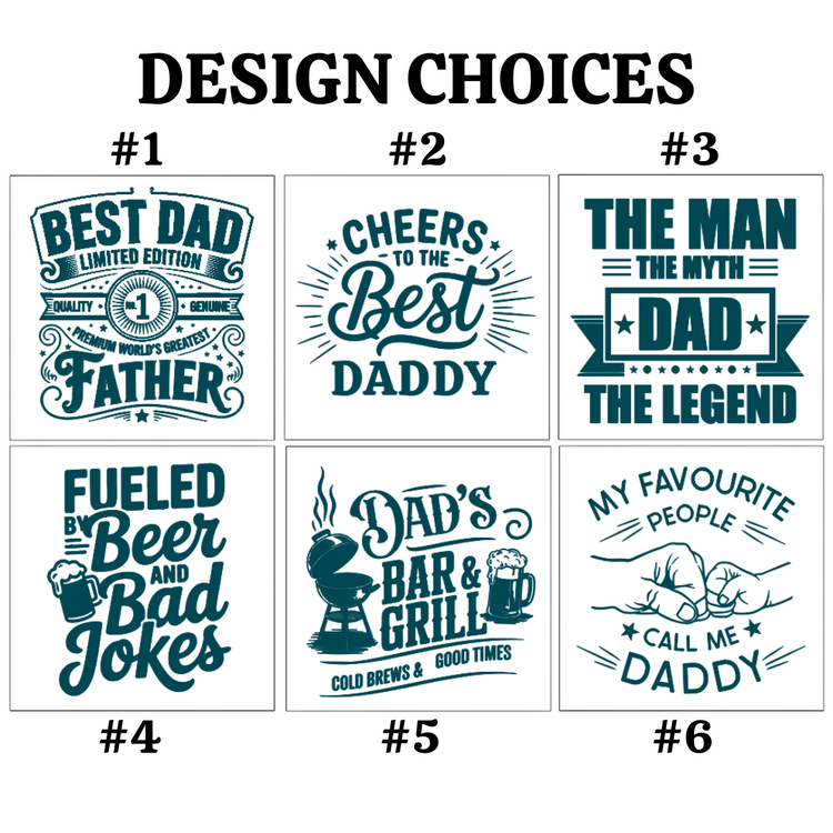 Father's Day Slate Coasters - Multiple Designs