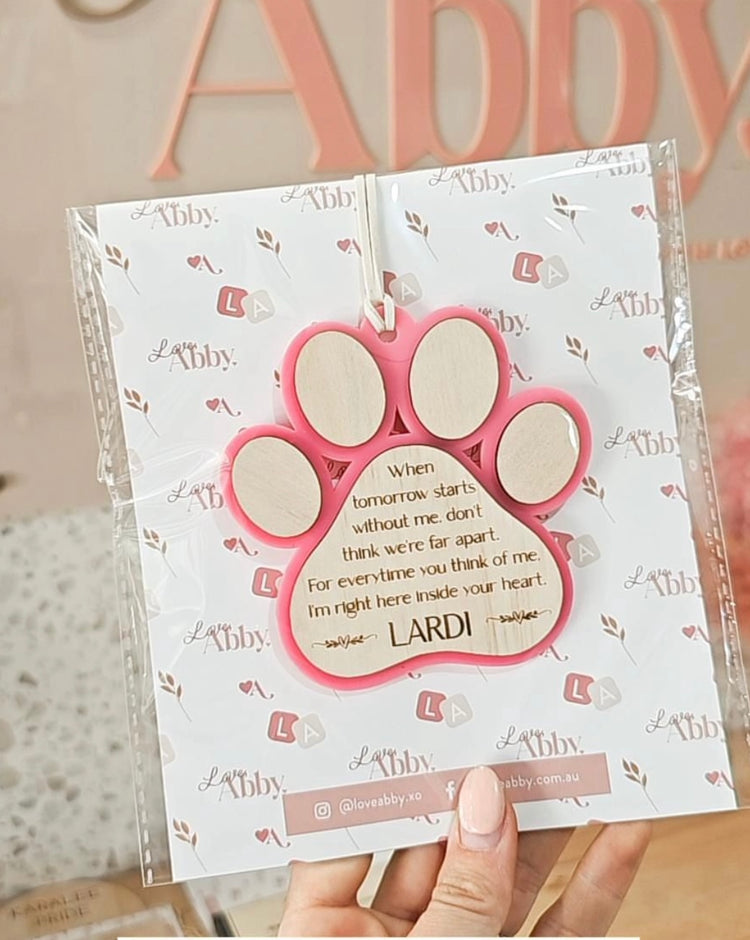 Paw Memorial Car Hanger