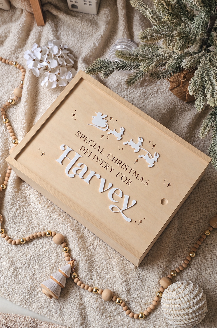 Christmas Keepsake box - Acrylic Sleigh