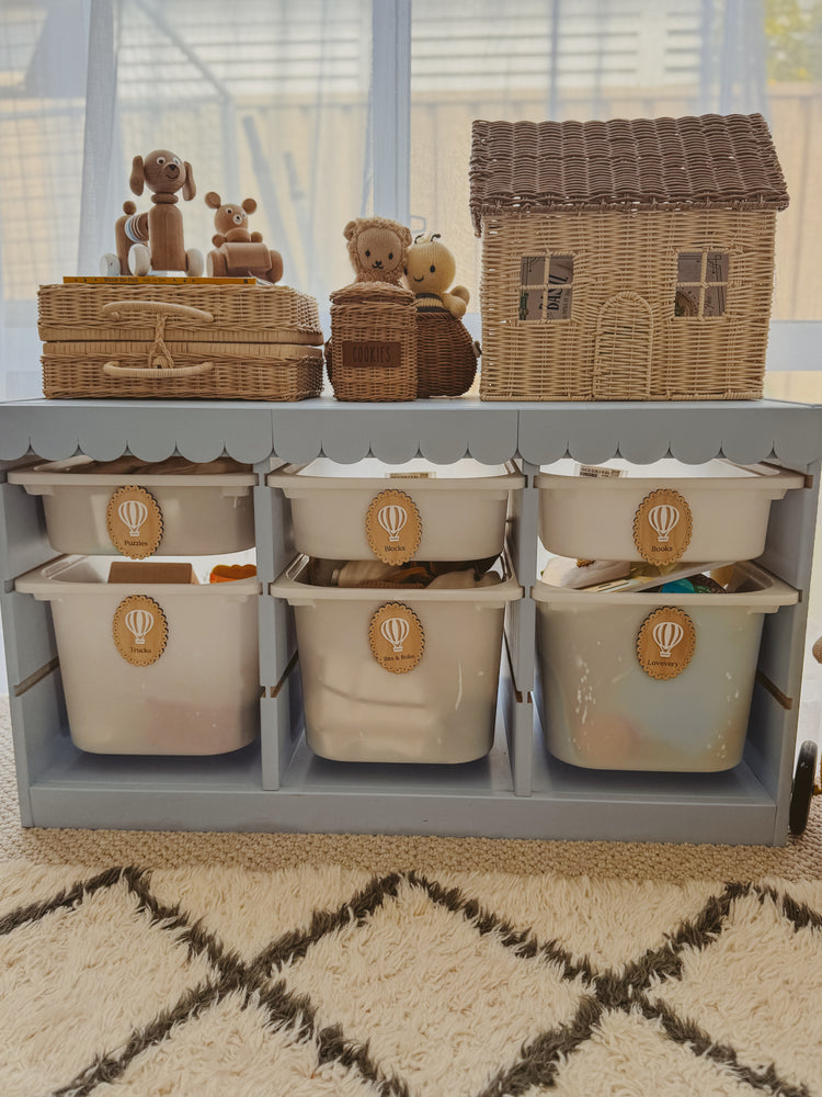 Wooden Scallop Trim Moulding - for trofast box - 3 Pieces