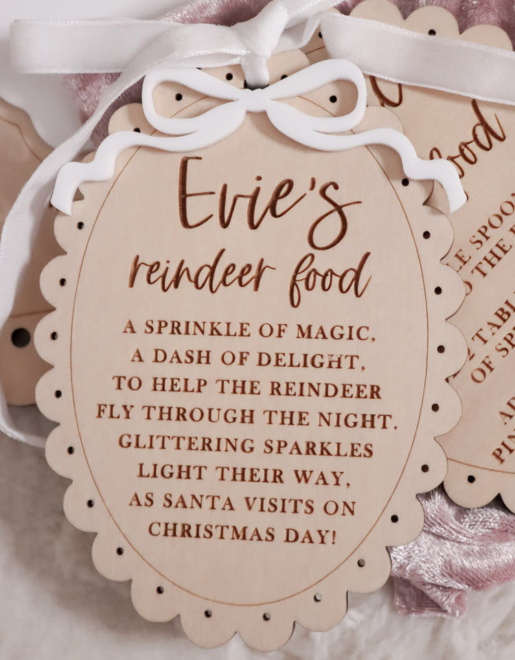 Vintage Reindeer Food Tags