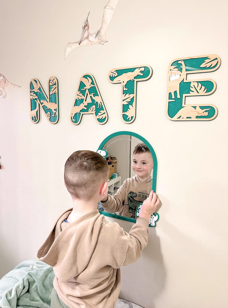Personalised Daily Affirmation Mirror - Dinosaurs