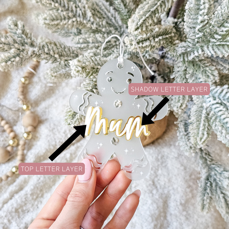 Gingerbread Layered Acrylic Ornament