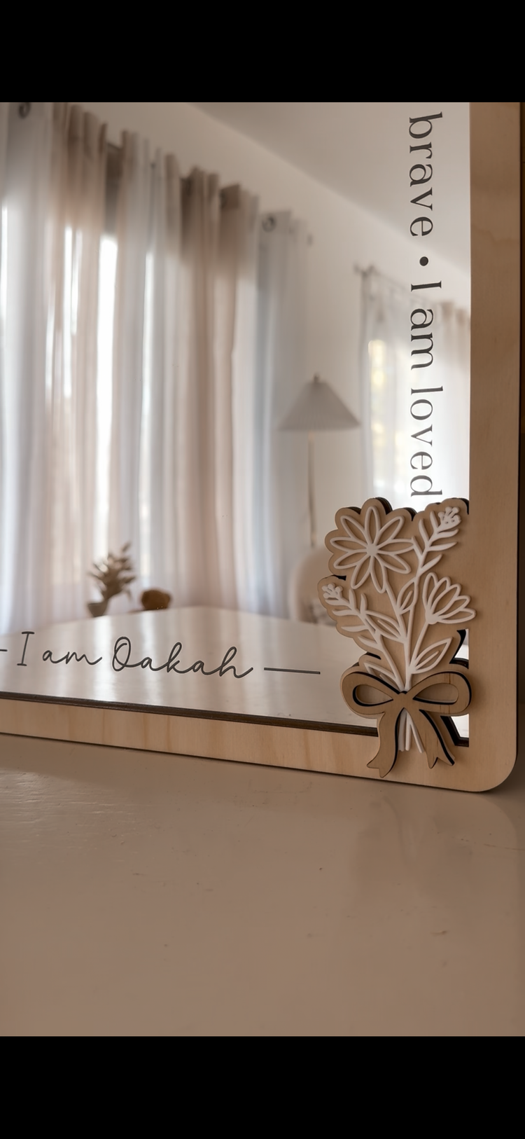 Personalised Daily Affirmation Mirror - Bouquet
