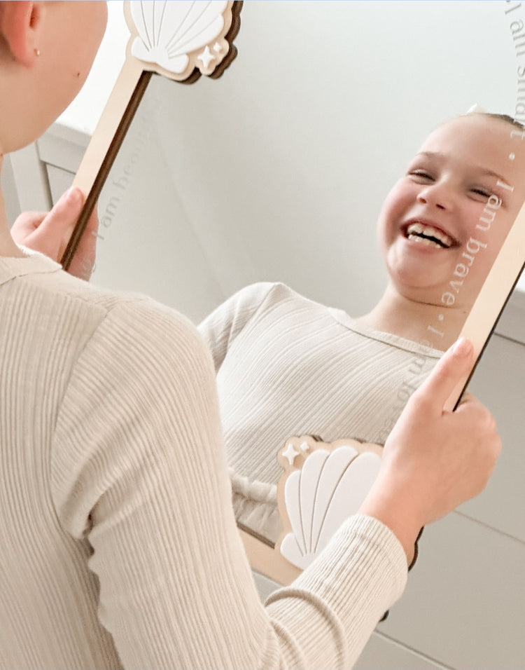 Personalised Daily Affirmation Mirror - Shell