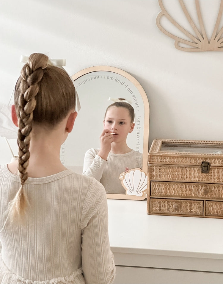Personalised Daily Affirmation Mirror - Shell