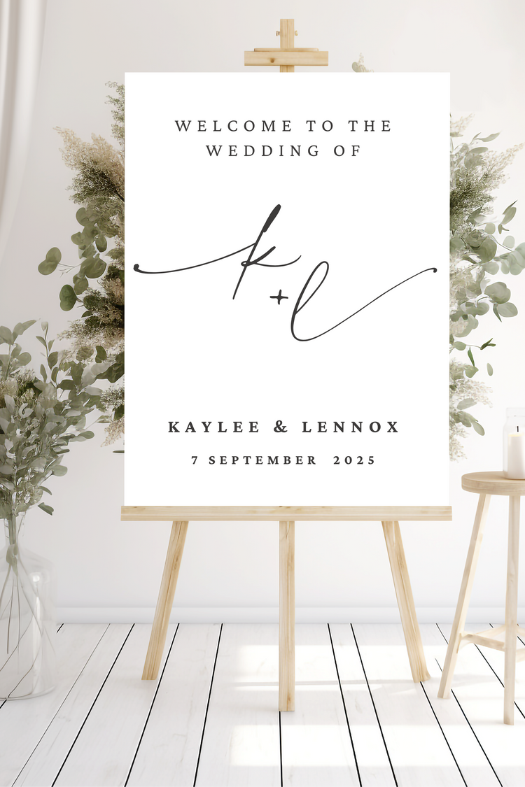 Welcome to the wedding - Initials