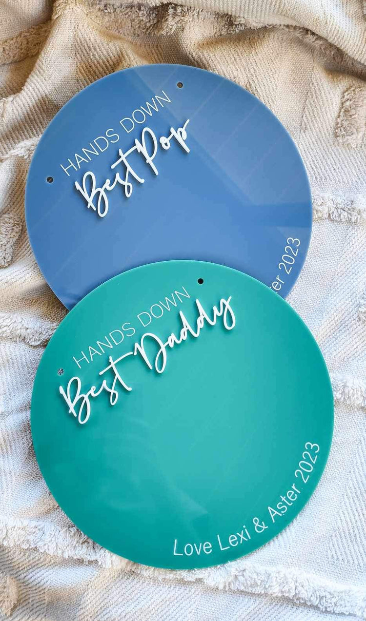 Hands Down Handprint Plaque – Acrylic