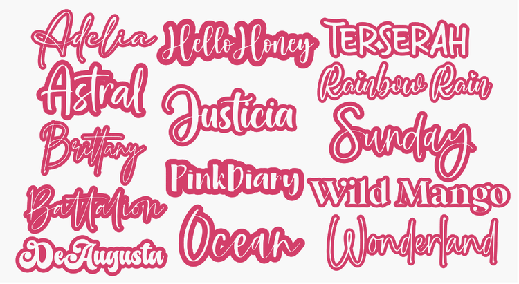 Layered Name Script - Acrylic Base