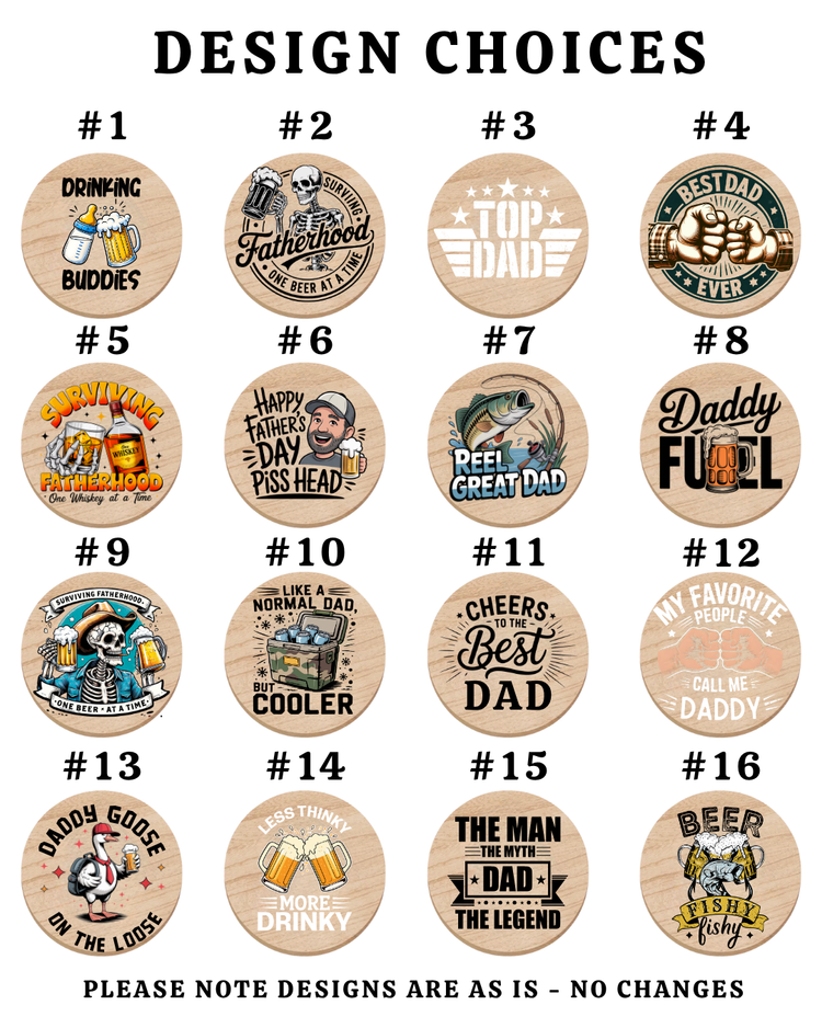 Round Magnetic Bottle Opener with Printed Designs