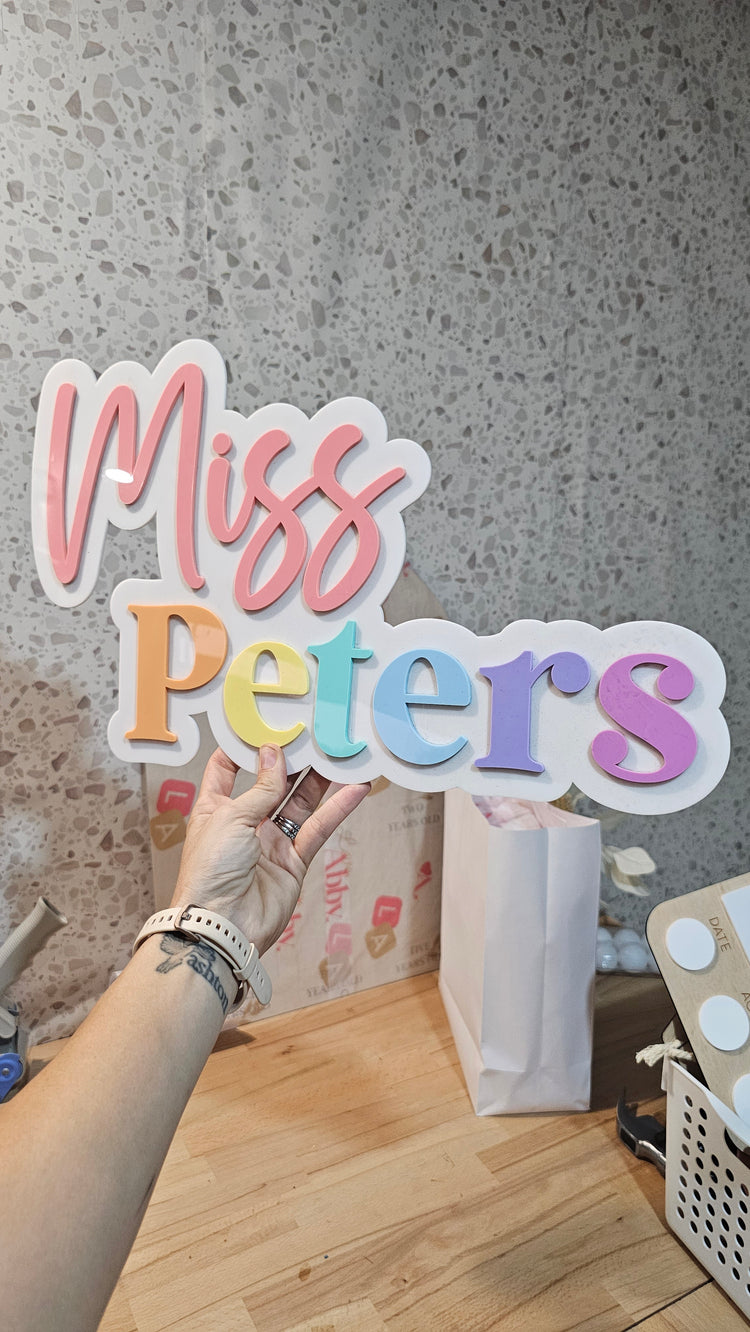 Miss Peters Sign