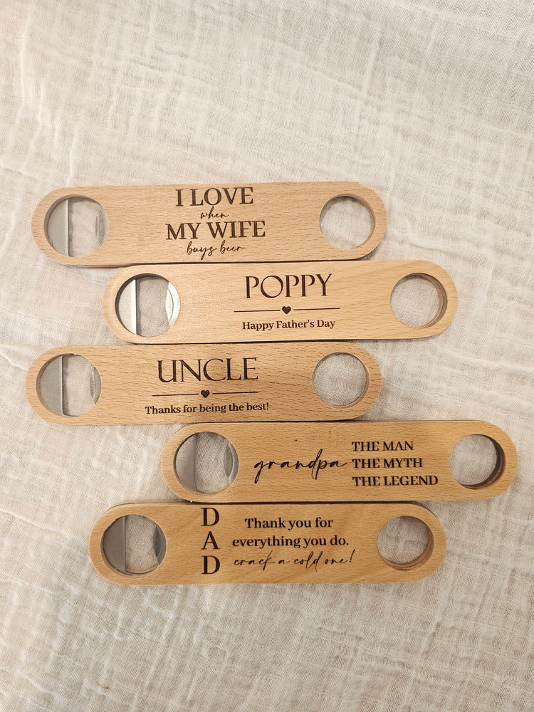 Wooden bottle opener - OM