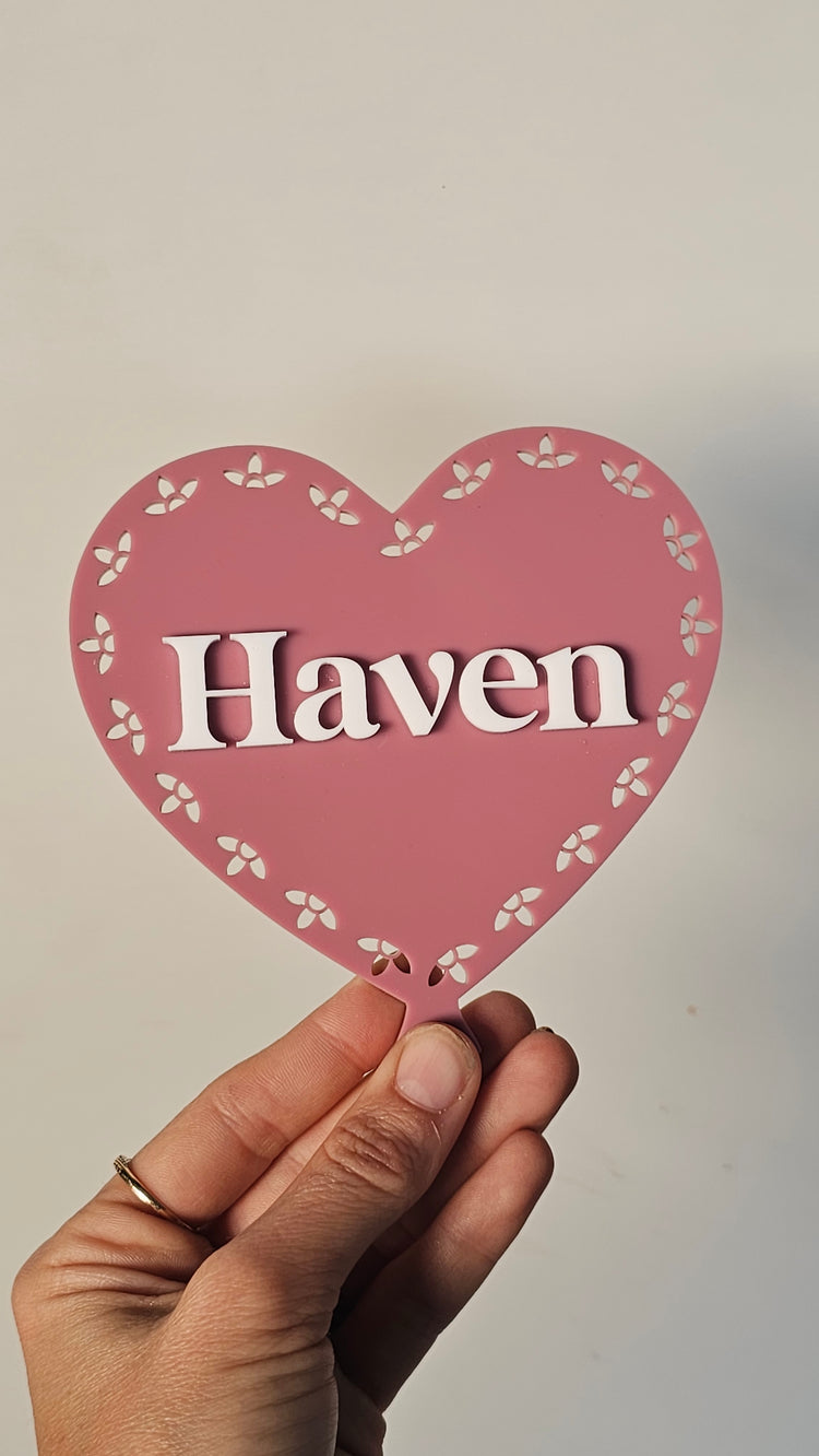 Name plaque - haven