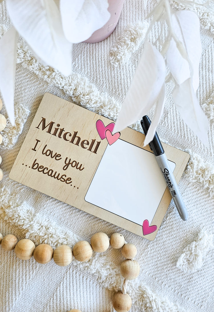 I love you because notepad